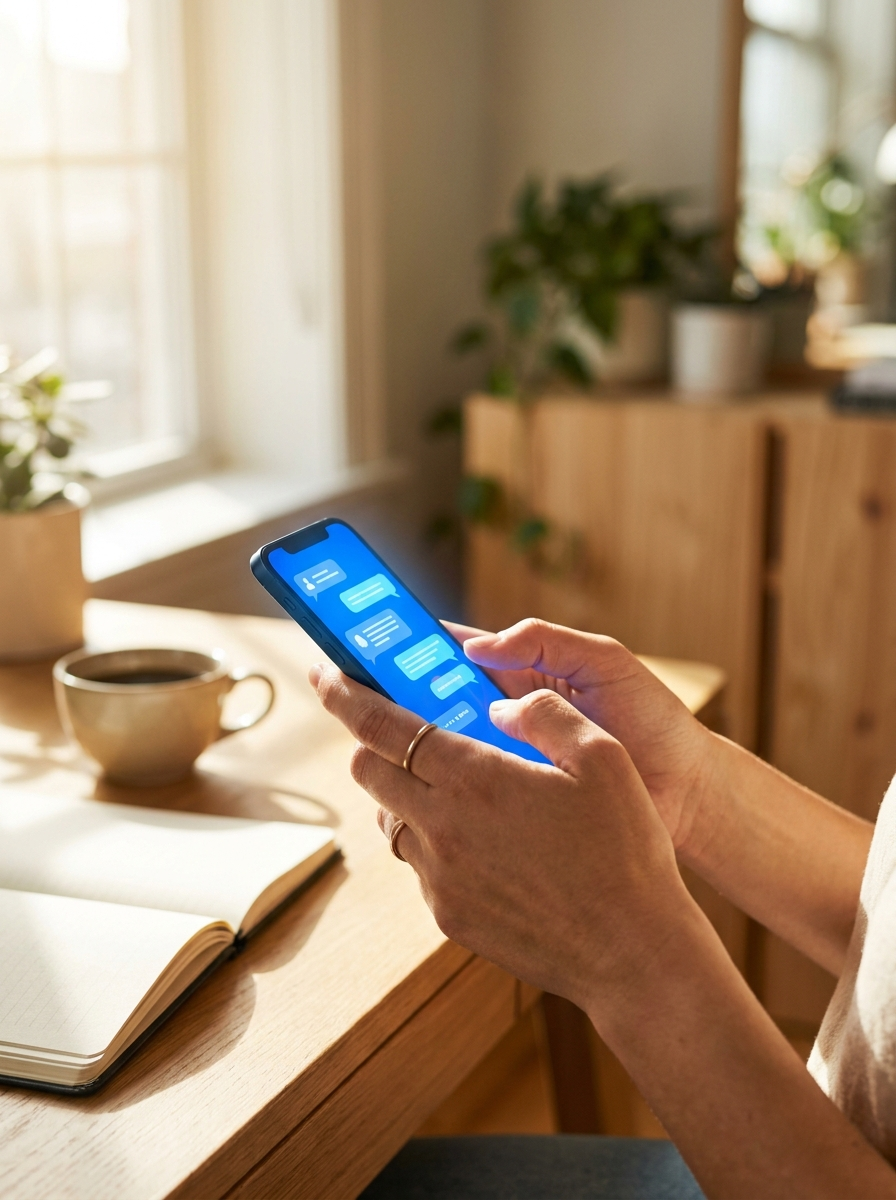 Smartphone mit neuen Kundenanfragen